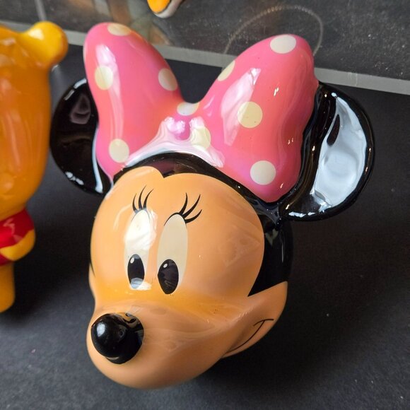 Disney Ornament Lot Minnie Mouse Winnie The Pooh Nemo Set Of 3 Plastic 3.5–4" - Picture 2 of 16